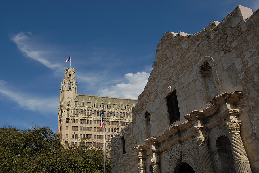 The Alamo with Hotel Emily Morgan